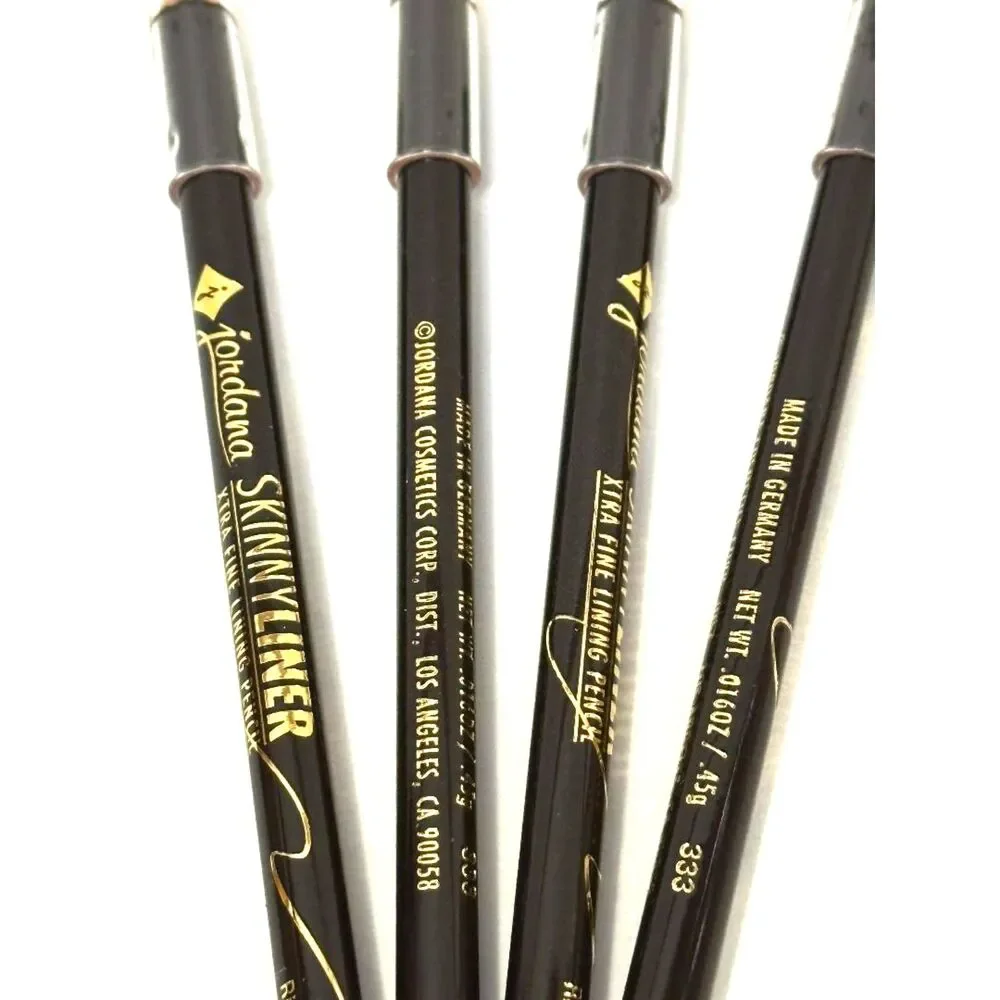 4x Jordana Skinnyliner Xtra Fine Lining Pencil #333 Rich Brown NEW BUNDLE OF 4